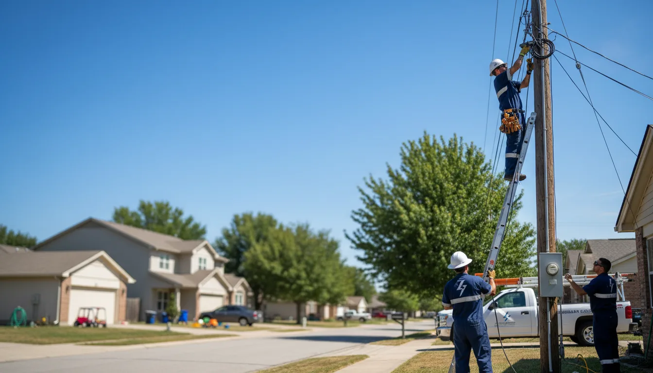 Residential electrician providing installation services in Arcadia, OK